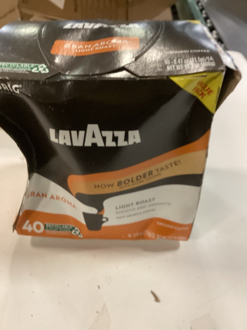 Condition photo showing New/Like New for Lavazza Costiera Gran Aroma, Single Serve Keurig K-Cup Pods, Light Roast Coffee, 40-Count Box Gran Aroma 40 Count (Pack of 1) (best by mar 5,26)