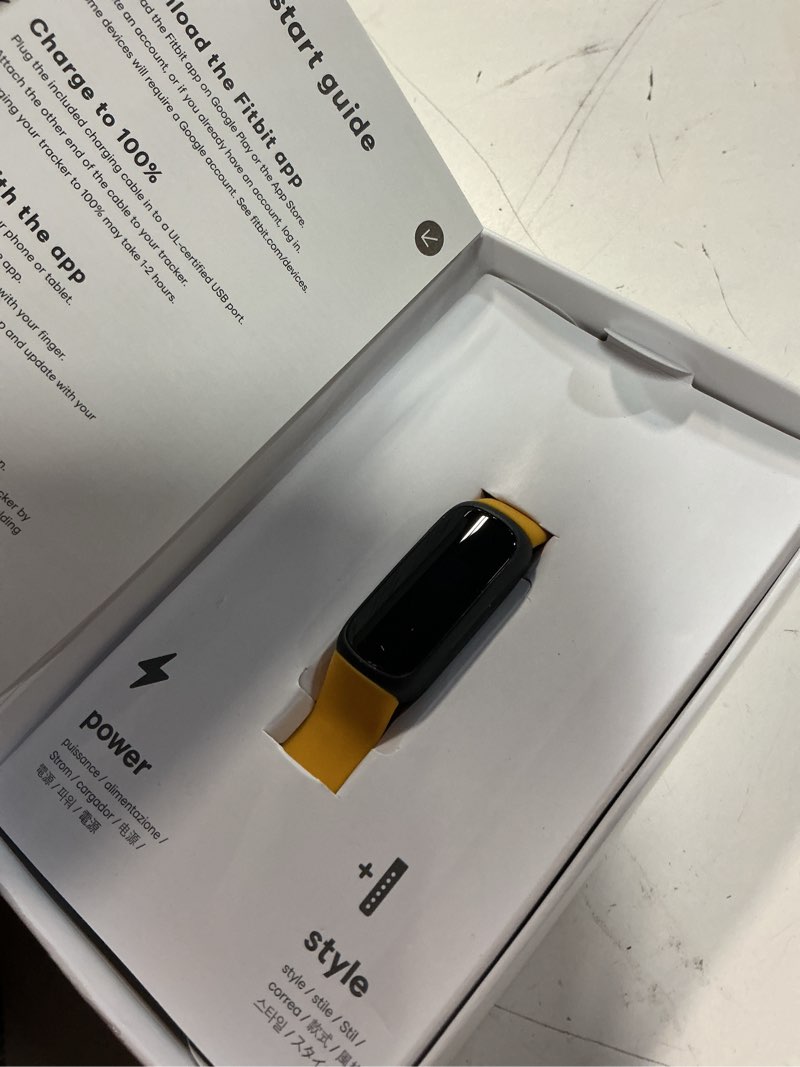Condition photo showing Good Condition for fitbit inspire 3 health &-fitness-tracker with stress management, workout intensity, sleep tracking, 24/7 heart rate and more, morning glow/black, one size (s & l bands included) black/morning glow