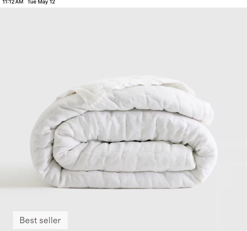quince european linen dream quilt queen white