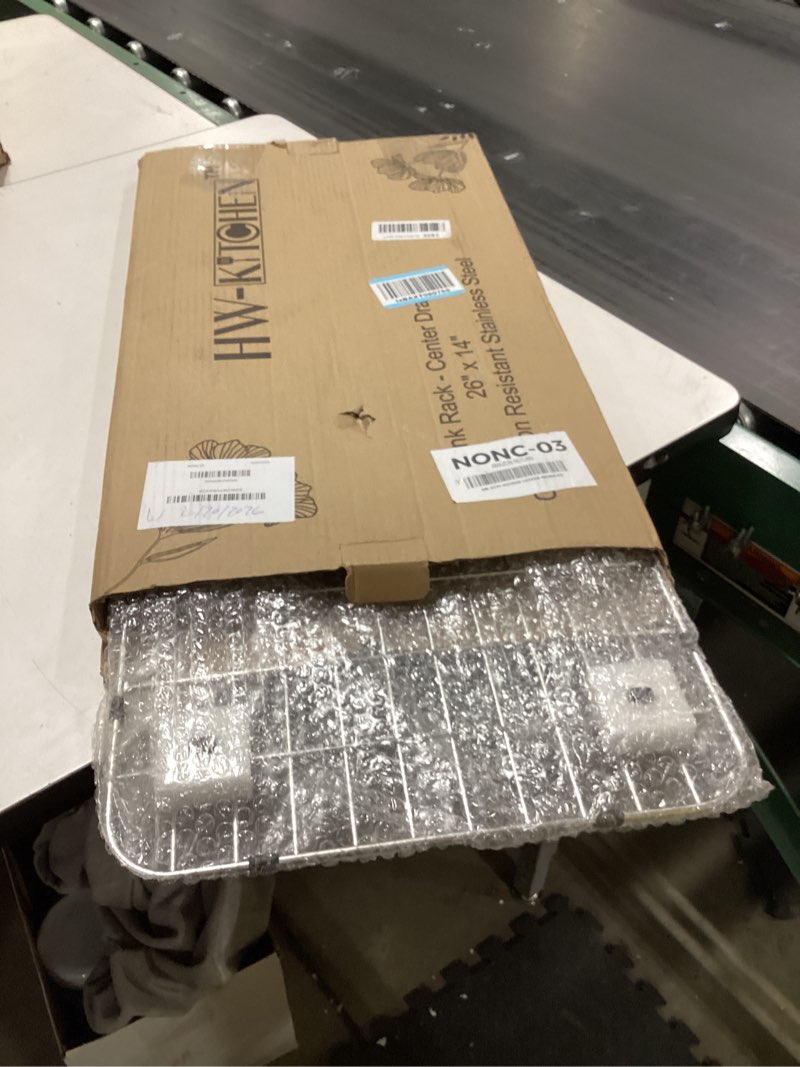 Condition photo showing New/Like New for 26" x 14" Sink Protector for Kitchen Sink - Stainless Steel Kitchen Sink Rack for Bottom for Sink - Sink Mat - Sink Drying Rack - Kitchen sink protector - Farm Sink Rack for Bottom of Sink