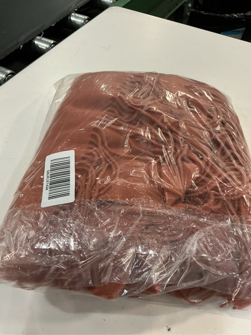 Condition photo showing Good Condition for mongolian cashmere throw, 50x70, persimmon