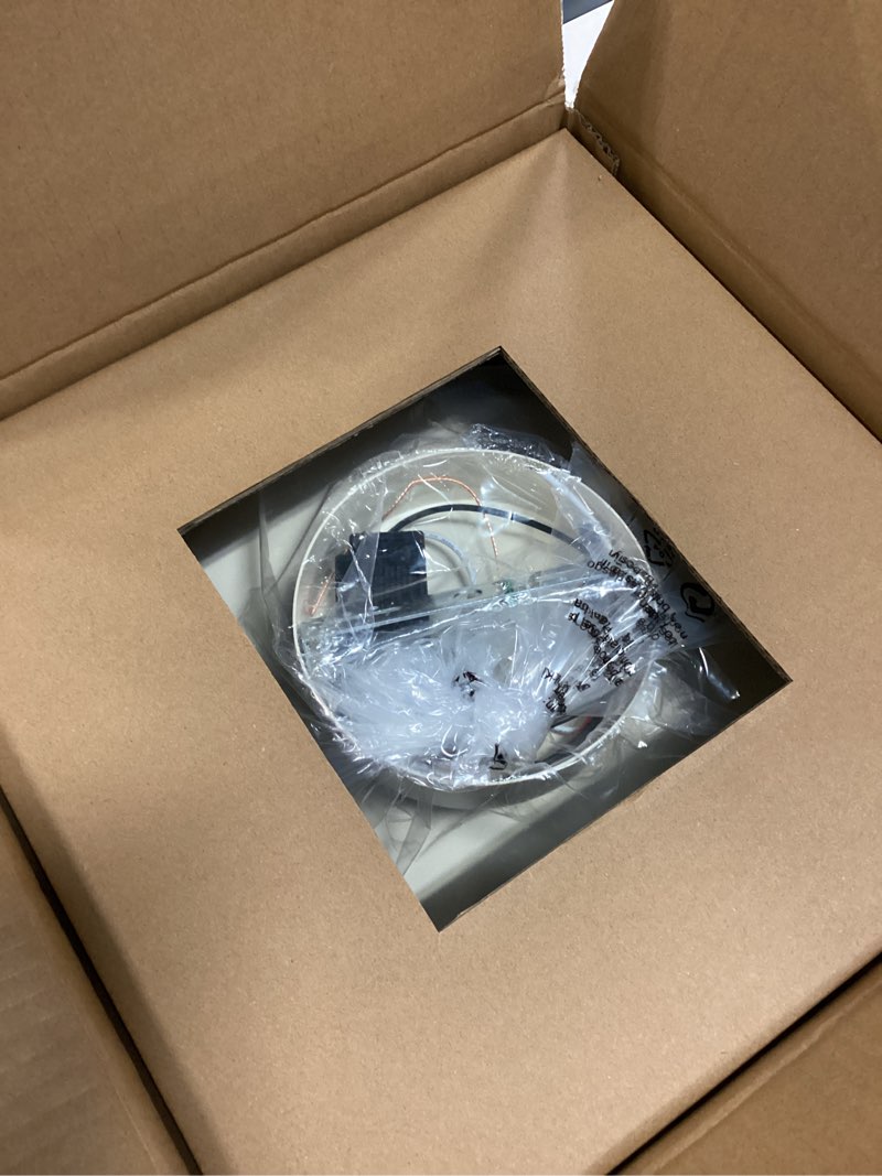 Condition photo showing New/Like New for bisamiya modern led ceiling light, brass accent 12.6 inch semi flush mount ceiling light, adjustable angle light fixture, 3000k/warm white/18w, for hallway, entryway, kitchen cream