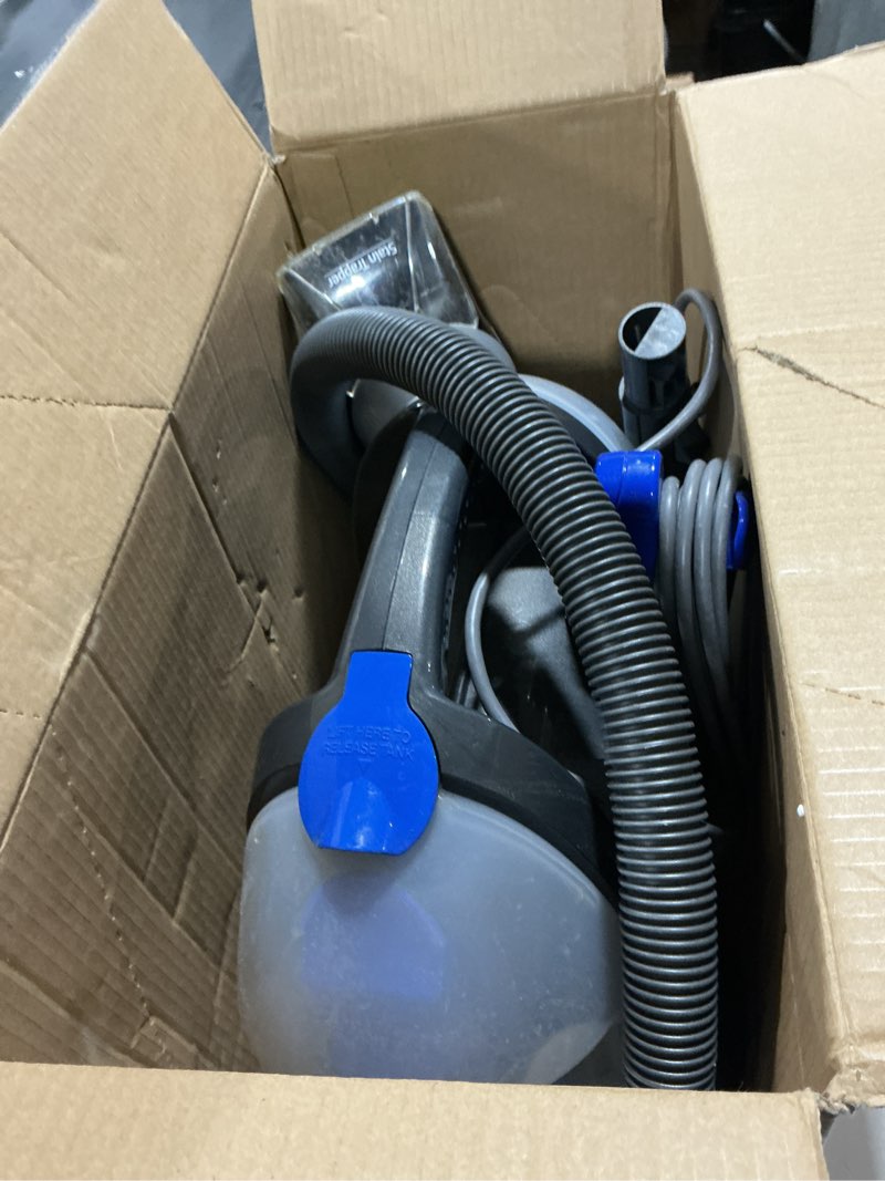 Condition photo showing As Is for Bissell Little Green Pet Deluxe Portable Carpet Cleaner and Car/Auto Detailer, 3353, Gray/Blue Little Green Deluxe