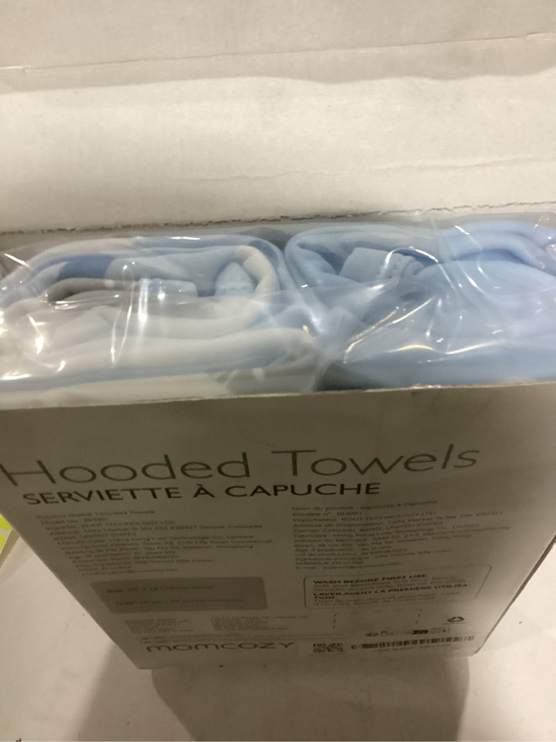 Condition photo showing New/Like New for Momcozy Baby Towel with Hooded-Original Design Baby Towel Set -Soft & Absorbent- Shower Gifts or Bath Essential for Infant, Newborn, Toddler, Marine Sea Whale Seal Waves Magic Marine Whale Magic Newborn Bath Towel ( 28 X 28 Inch )