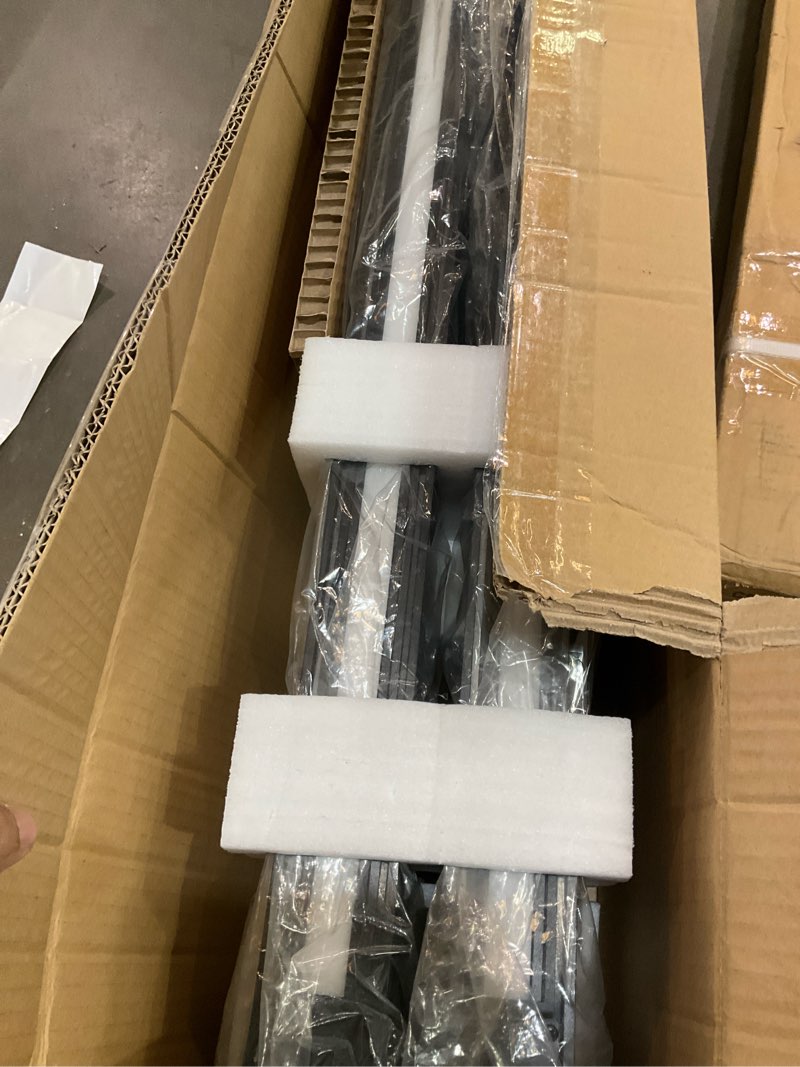 Condition photo showing As Is for 8ft led linear light,100/90/80/70/60w up and down light, 3000/4000/5000k cct,commercial and residential linear lights fixture for office,pendant lights for home,shop,garage,basement,school-4pack 8ft (4 pack) black