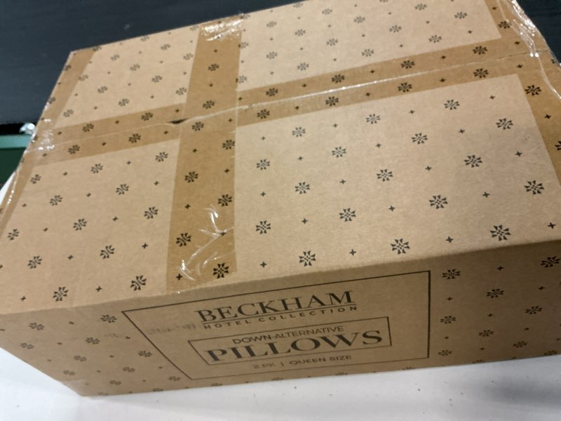 Condition photo showing New/Like New for Beckham Hotel Collection Bed Pillows Standard/Queen Size Set of 2 - Original Soft Down Alternative Pillow for Sleeping - Soft Support for Back, Stomach or Side Sleepers Queen / Standard White