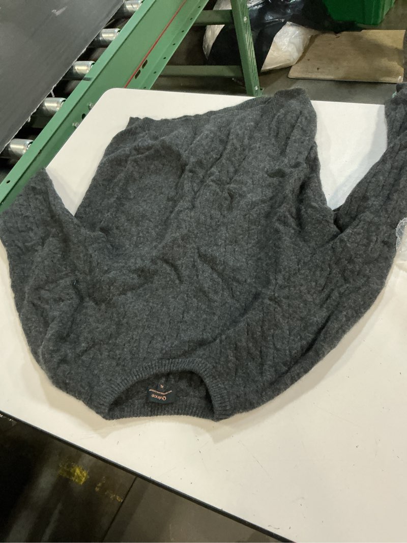 Condition photo showing Good Condition for mongolian cashmere cable crewneck jumper, xl, charcoal