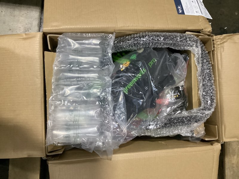 Condition photo showing As Is for greenworks 2500-psi 2-gpm cold water electric pressure washer with 5 spray tips