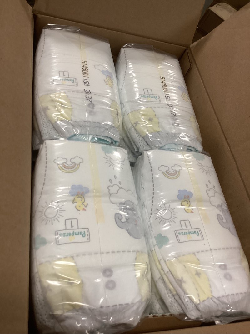 Condition photo showing Good Condition for Pampers Swaddlers Diapers, Size 1 (8-14 lbs), 164 Count, Absorbent, Keeps Baby Dry and Comfortable, Skin Safe Disposable Baby Diaper (Packaging May Vary) Size 1 164