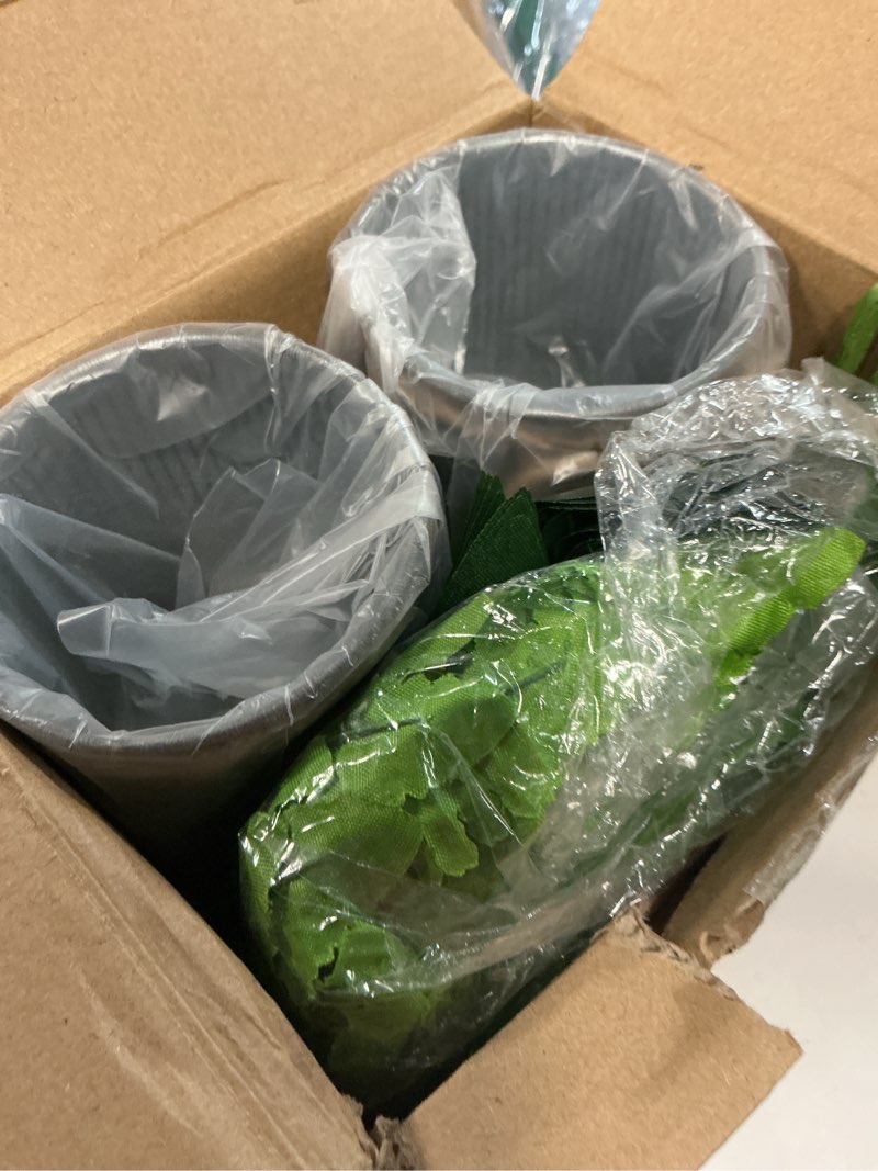 Condition photo showing New/Like New for suncalla 6 set dinosaur party table centerpiece decoration dinosaur themed stick set include vase stick artificial leaves jungle animal theme table topper for baby shower birthday (cylinder,metal) cylinder metal