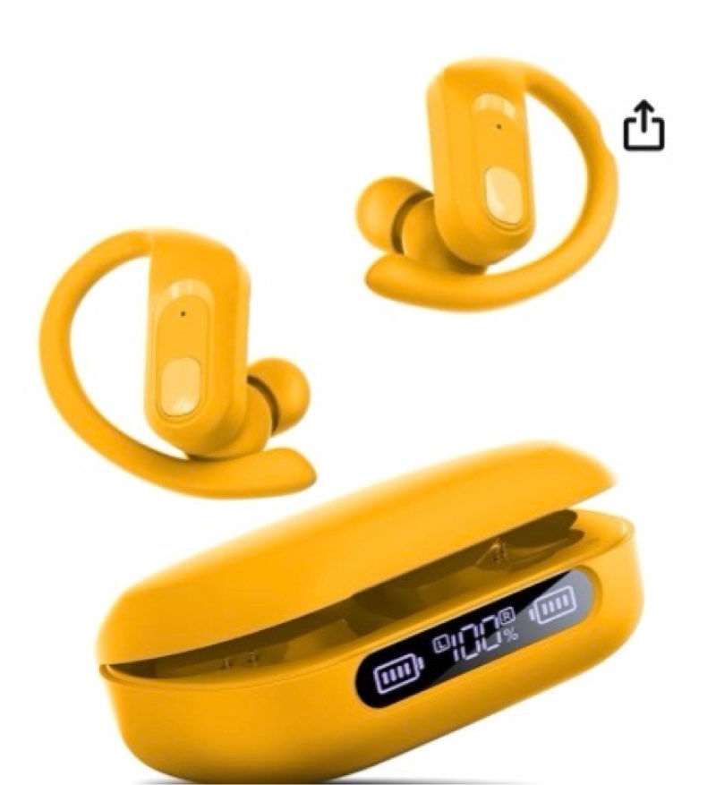 occiam wireless earbuds bluetooth headphones ear buds 96hrs playback sport over-ear waterproof wirel