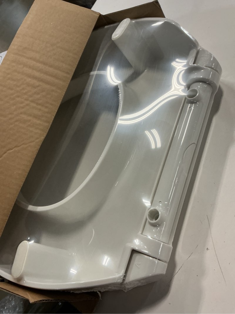 Condition photo showing Good Condition for kohler 25876-0 hyten 3" height, elevated soft close round toilet seat, contoured seat with grip-tight bumpers, quick-attach hardware, white white round