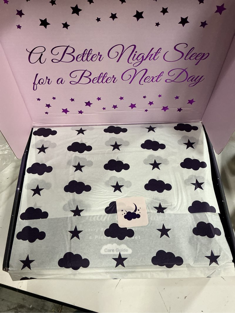Condition photo showing New/Like New for sleep sanctuary satin sheets king size – 4 piece luxury silky bed set, softer than silk, 15" deep pocket, cooling & wrinkle-free, moisture-wicking & breathable for hair & skin (navy blue) navy blue king