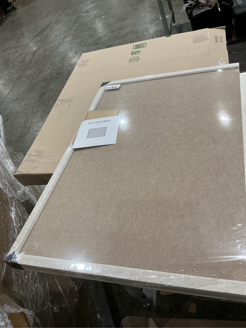 Condition photo showing As Is for hrd for wall, home, office, classroom & dorm deep camel/oatmeal 47.2\" x 35.4\"