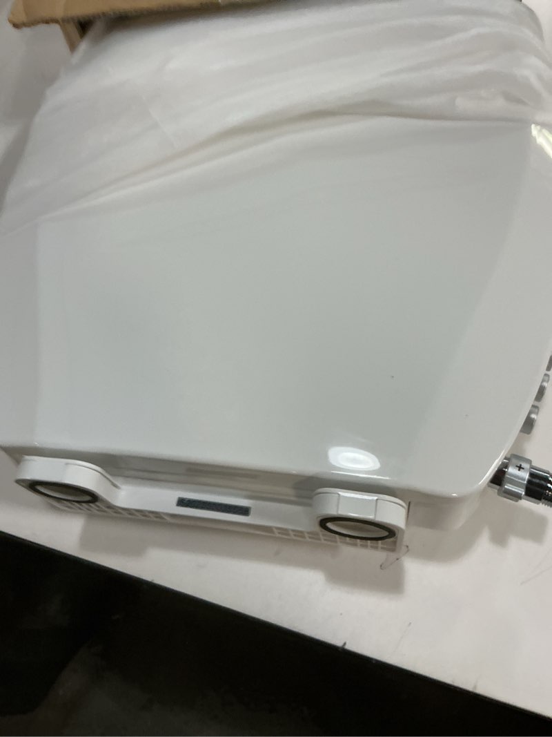 Condition photo showing New/Like New for Bidet Toilet Seat, Soft Close Elongated Toilet Seat, Button control Feminine/Posterior Wash Switch, Knob Control Water Pressure,White Bidet Seat Attachment with Brass inlet