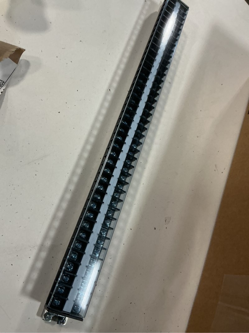 Condition photo showing Good Condition for uxcell 1 Pcs Barrier Terminal Strip Block 660V 20A Dual Rows 40 Positions Rail Base Screw Connector(The Shell is Made of Flame Retardant and Heat Resistant Material) 660V 20A 40 Positions