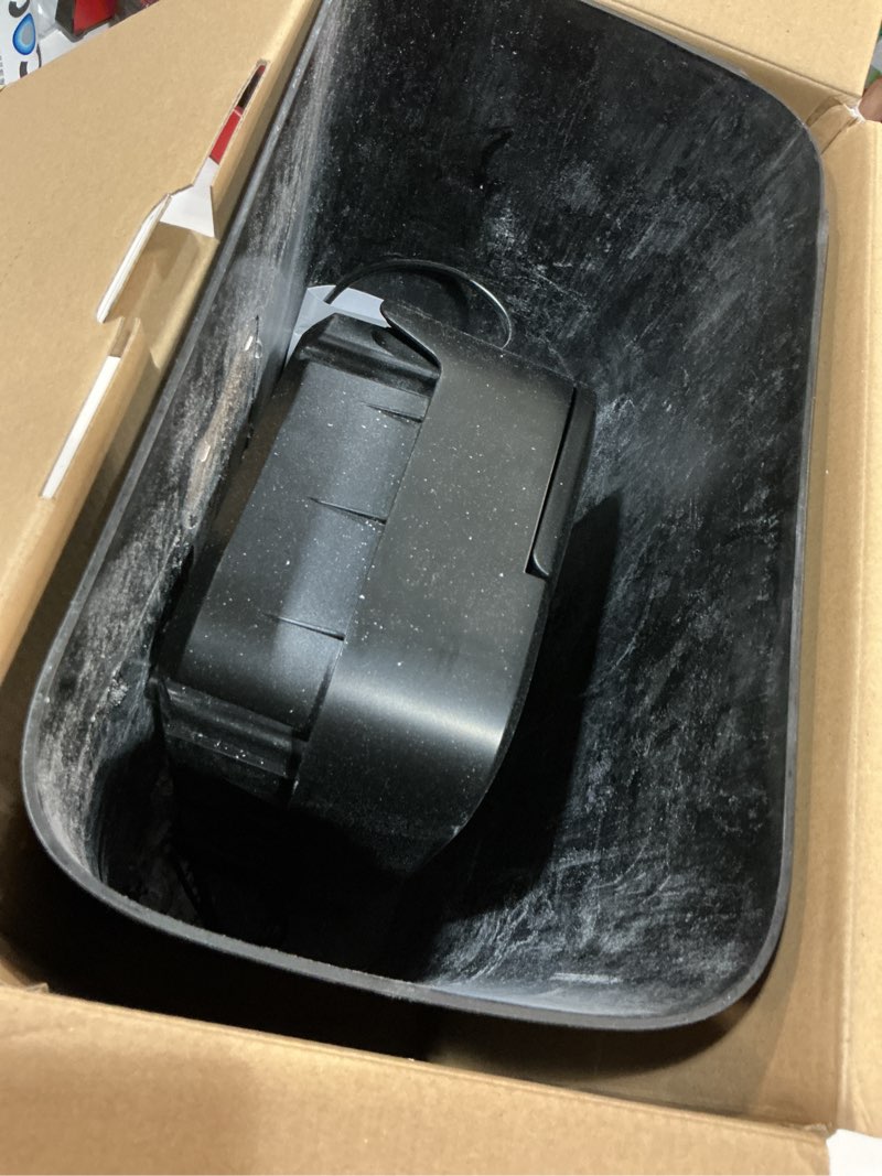 Condition photo showing As Is for pen+gear 12-sheet cross-cut paper/credit card shredder with 5.5 gallon bin, black, home & office use