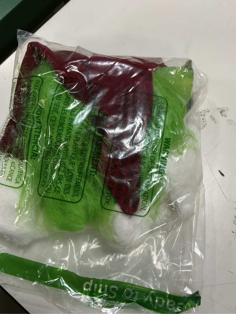 Condition photo showing Good Condition for Green Furry Masks, Cosplay Monster Mask for Adults, Costume Accessory for Halloween Christmas Party Mask-b