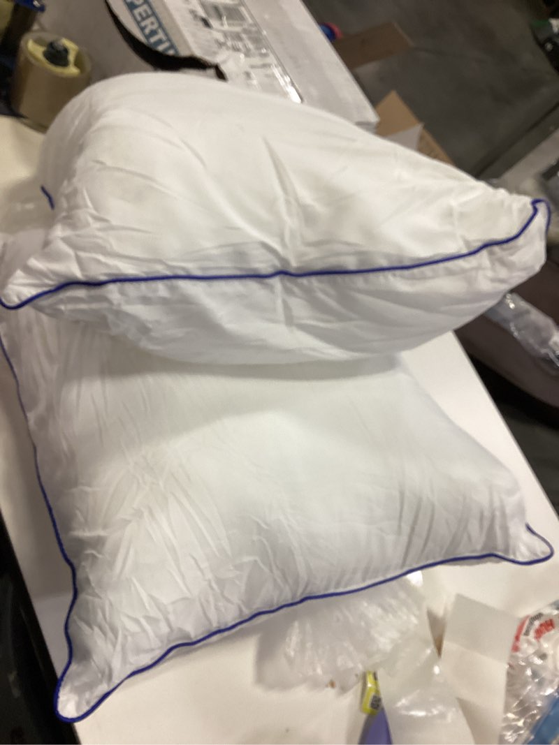 Condition photo showing Good Condition for 20x20 Pillow Inserts Set of 2, Machine Washable Soft Fluffy Hypoallergenic Virgin Polyester Premium Throw Pillow Stuffer, Decorative Cushion for Bed, Couch, Sofa,Indoor - White 20x20 Inch (Set of 2)