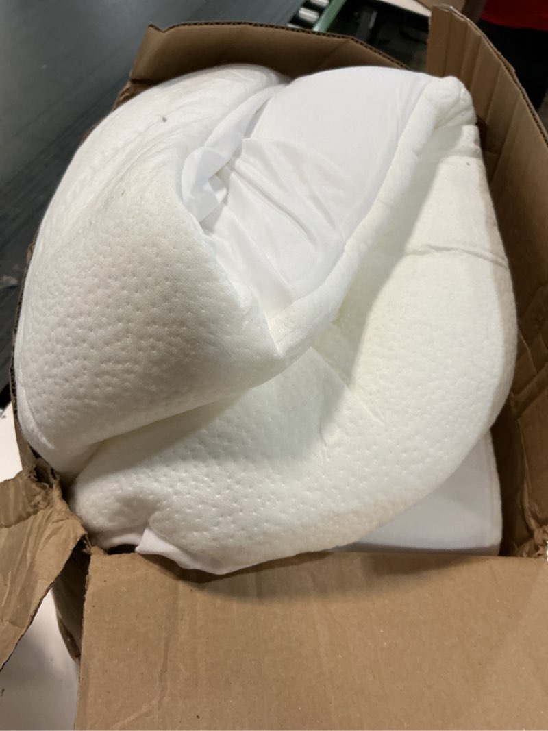 Condition photo showing Good Condition for ultra soft king size mattress topper - viscose made from bamboo pillow top mattress pad for back pain relief - naturally cooling for hot sleepers, white white king