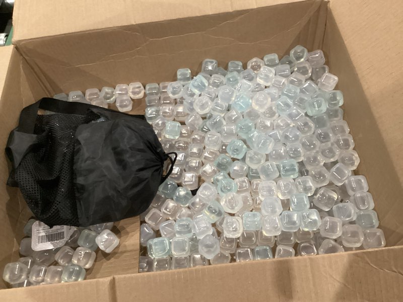 Condition photo showing Good Condition for 380 pack reusable ice cube for drinks - refreezable plastic ice cubes without diluting bpa free, washable ice cube for whiskey coffee bars party ice bath camping (color-changing, square-380pack) color-changing square-380pack