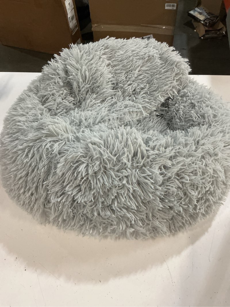 Condition photo showing Good Condition for Himax Dog Beds for Small Dogs, Donut Dogs Bed with Blanket Attached, Calming Dog Bed Washable (20"/26"/35") Light Grey for Puppy 20.0"L x 20.0"W x 7.0"Th Light Grey