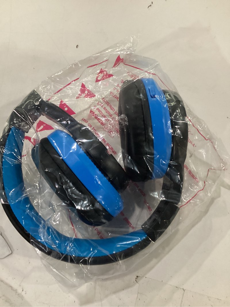Condition photo showing Good Condition for iclever bth12 kids bluetooth headphones,colorful led lights,74/85dba safe volume,85h playtime,bluetooth 5.2,over ear wireless headphone built-in mic for ipad/tablet/airplane, deep black black/blue