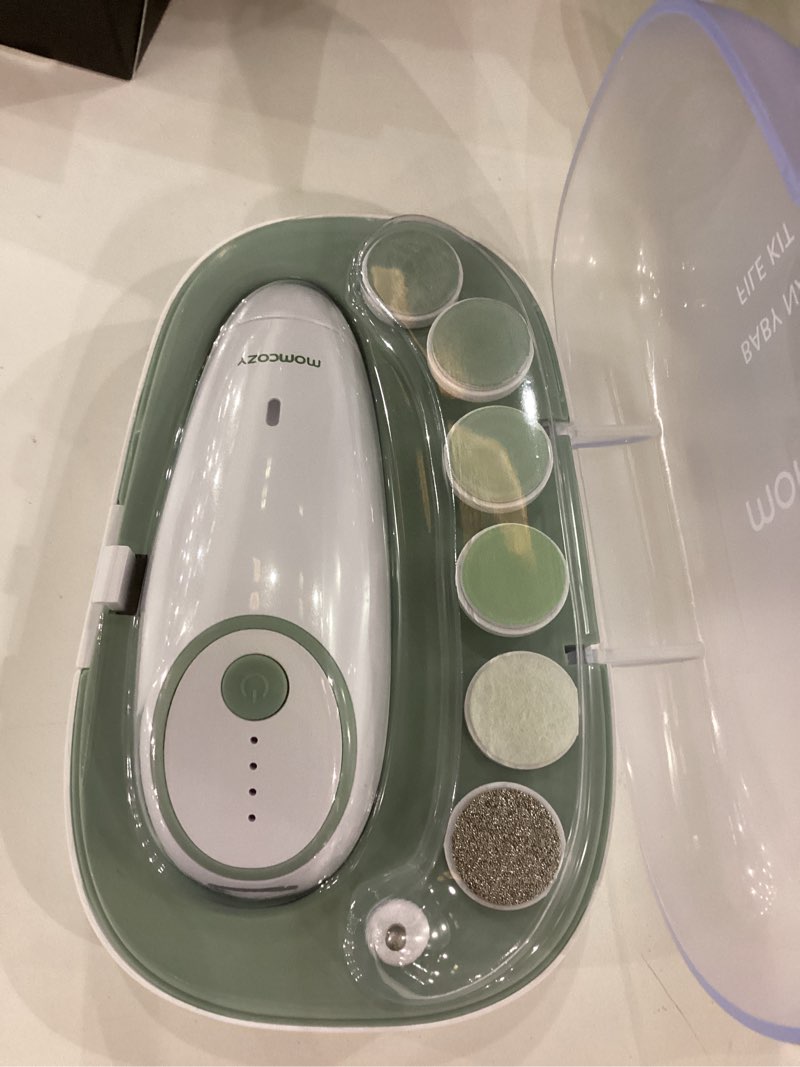 Momcozy Baby Nail File Electric, Gentle Baby Nail Trimmer Electric, Baby Nail Clipper with Night Lig