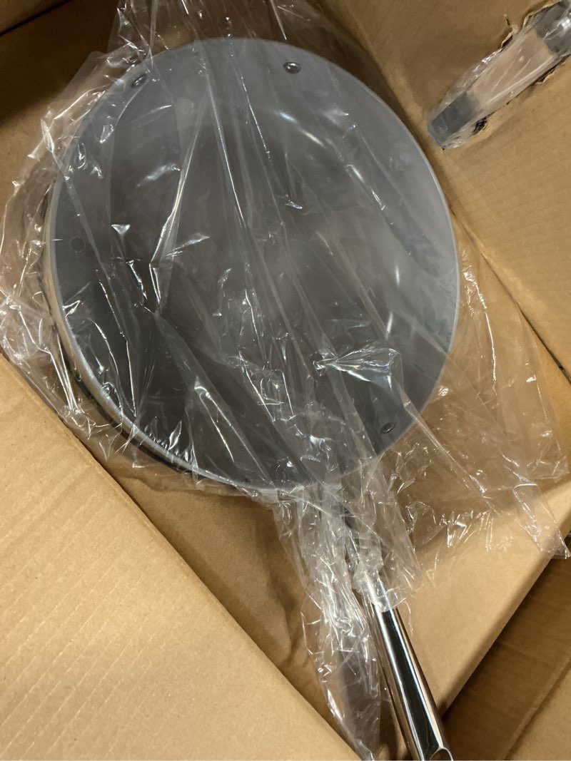 Condition photo showing New/Like New for ceramic nonstick saute pan with lid, one size, ivory