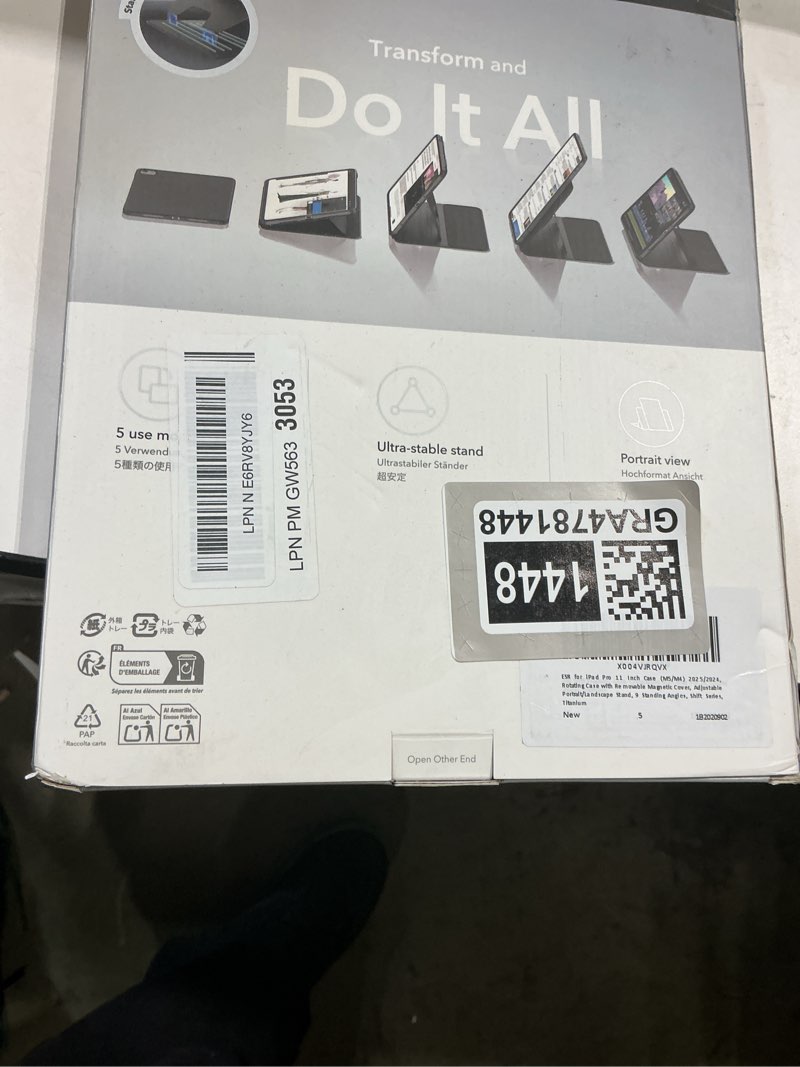 Condition photo showing Good Condition for esr for ipad pro 11 inch case (m5/m4) 2025/2024, rotating case with removable magnetic cover, adjustable portrait/landscape stand, 9 standing angles, shift series, titanium ipad pro 11'' m5/m4 (2025/2024) titanium