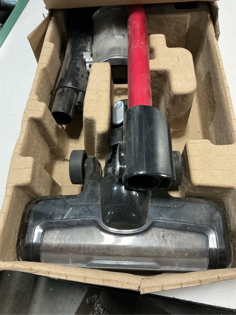 Condition photo showing As Is for eureka cordless vacuum cleaner, vacuum cleaner for home rechargeable, lightweight stick vacuum for hardwood and pet hair,rose red, nec101 rose red nec101
