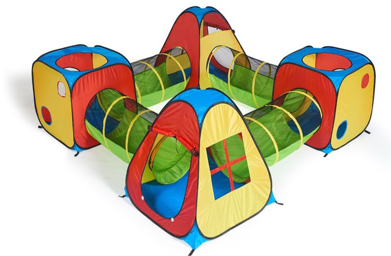 utex 8 in 1 pop up children play tent house with 4 tunnel, 4 tents for boys, girls, babies and toddlers for indoor and outdoor use