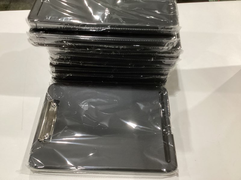 10 pcs plastic clipboard with storage, 9.5 x 13.4 inch storage clipboard heavy duty nursing clip boa