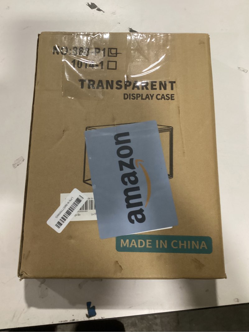 Condition photo showing Good Condition for Clear Acrylic Display Case, Stackable Plastic Storage Bins with Magnetic Attraction Lid, Showcase fo