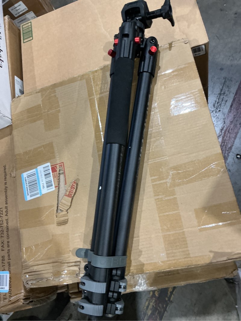 Condition photo showing Good Condition for bog deathgrip aluminum tripod with durable frame, lightweight, stable design, bubble level, adjustable legs, shooting rest, and hands-free operation for hunting, shooting, and outdoors