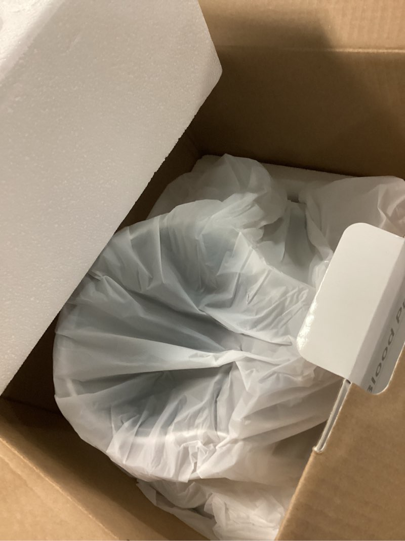 Condition photo showing New/Like New for cavn blood pressure monitor, one-touch barrel-type upper arm blood pressure monitors for home use, no-wrap auto-fit design, fits arms 7.1"-16.5", 3-color backlight, 2 users 2×99 memory white