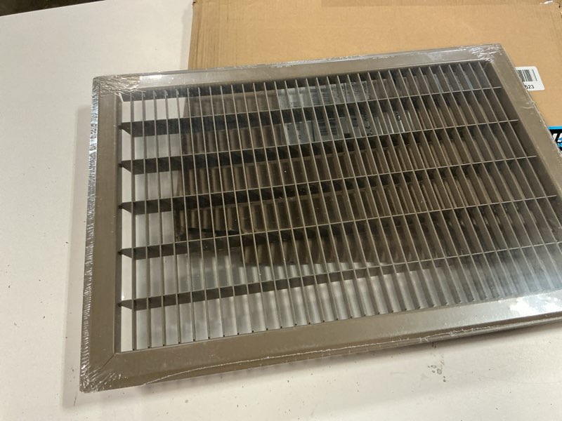 Condition photo showing Good Condition for HVAC Premium 12" X 18" or 18" X 12" Heavy Duty Walkable Floor Grille - Fixed Blades Air Grille - Brown [Outer Dimensions: 13.75 X 19.75] 12 X 18
