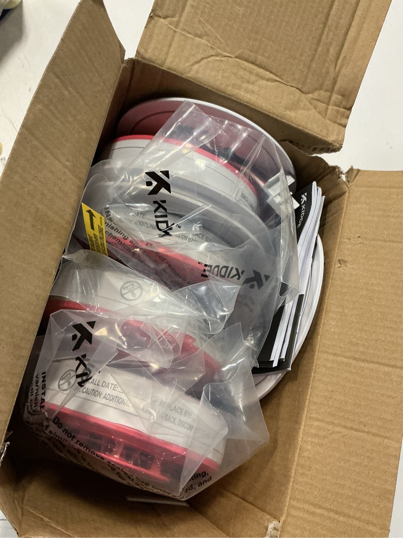 Condition photo showing Good Condition for Kidde Hardwired Smoke Detector, AA Battery Backup, Interconnectable, LED Warning Light Indicators, 4 Pack