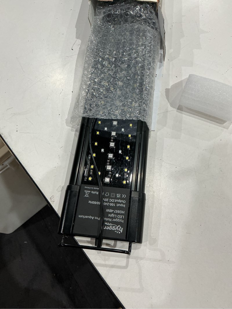Condition photo showing Good Condition for hygger auto on off led aquarium light 30-36 inches dimmable 7 colors full spectrum fish tank light fixture for freshwater planted tank build in timer daylight moonlight & diy modes 30"-36"