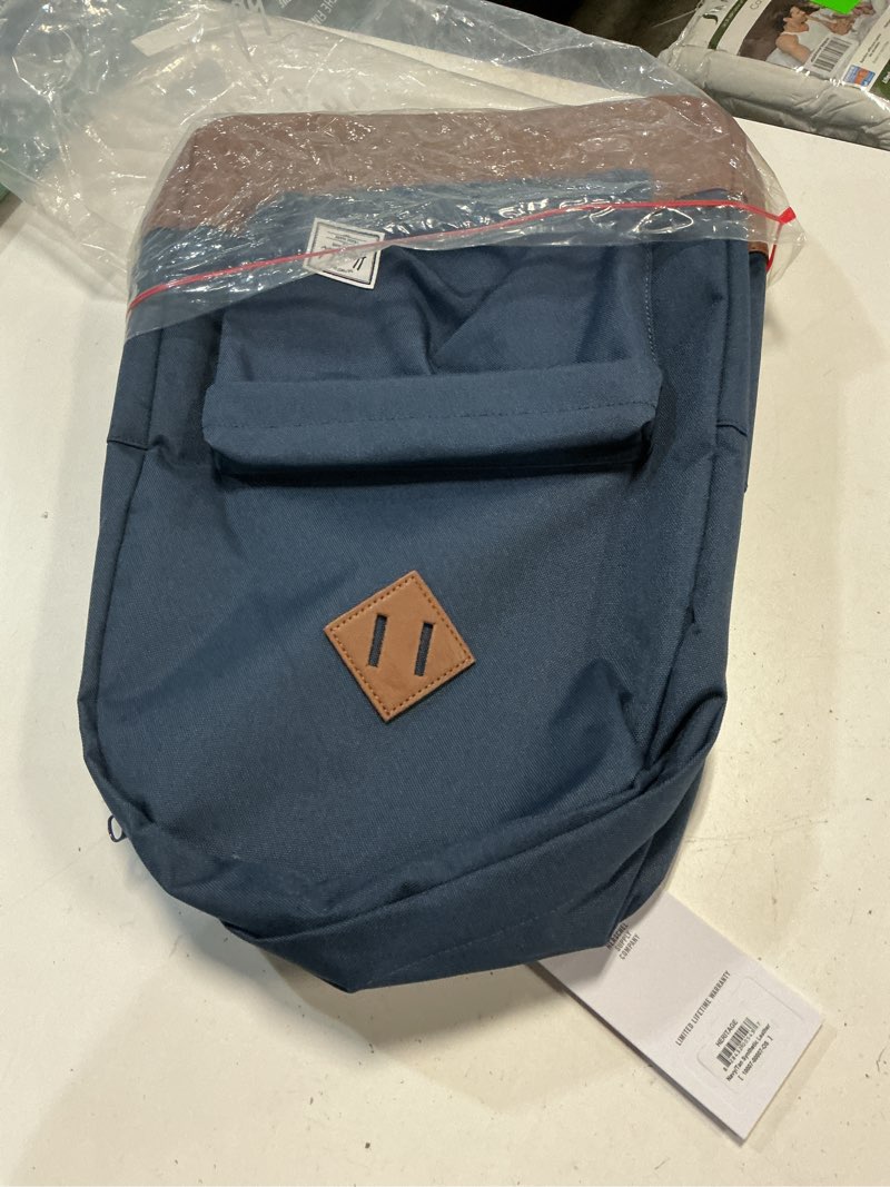 Condition photo showing New/Like New for heritage canvas backpack - navy