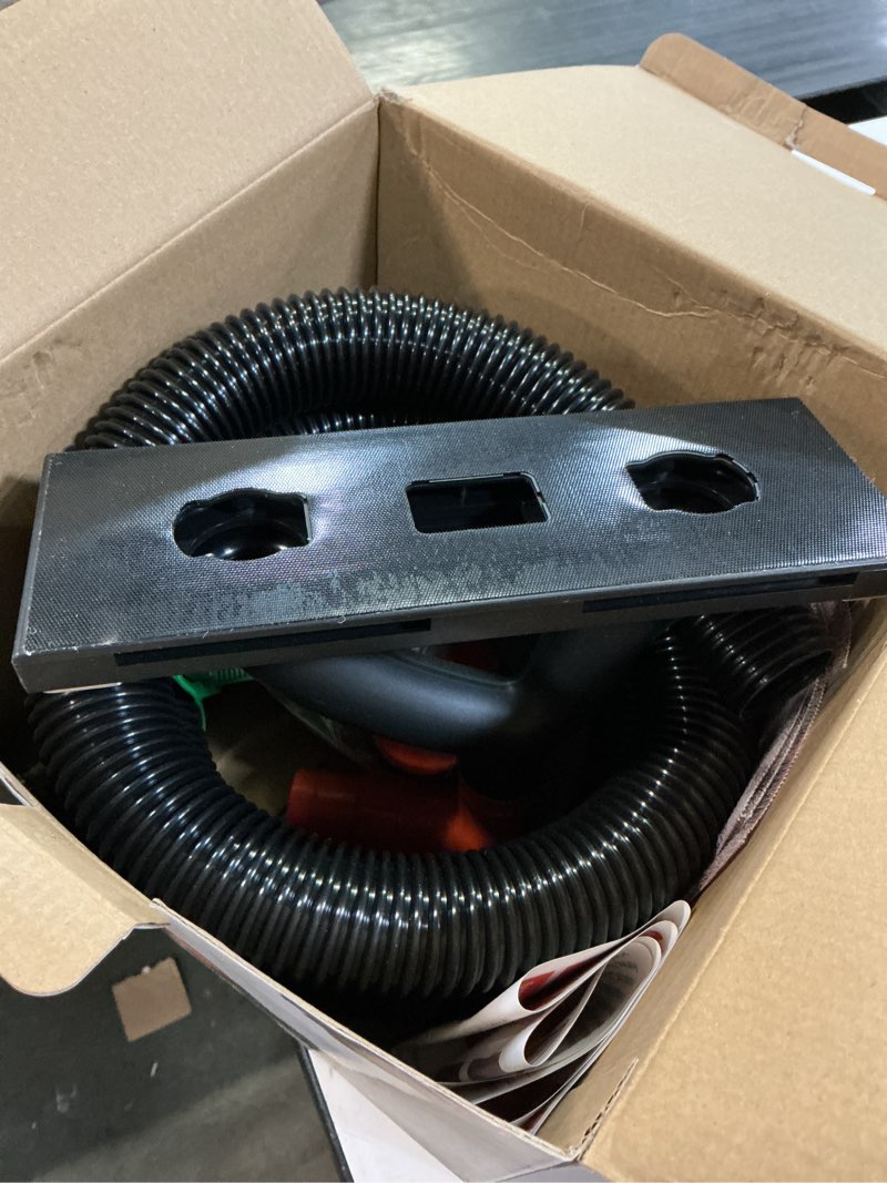 Condition photo showing As Is for zipcase dust free hand sander, drywall sander with vacuum, with 7.4 ft hose, adapter, 120 grit and 240 grit
