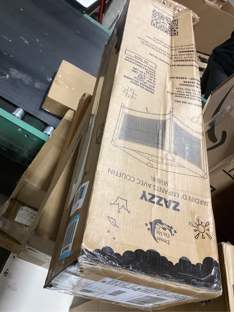 Condition photo showing Good Condition for dream on me zazzy portable playard with bassinet - 360° mesh visibility, quick folding travel friendly design, carry bag and foldable mattress pad included, compact and lightweight - gray