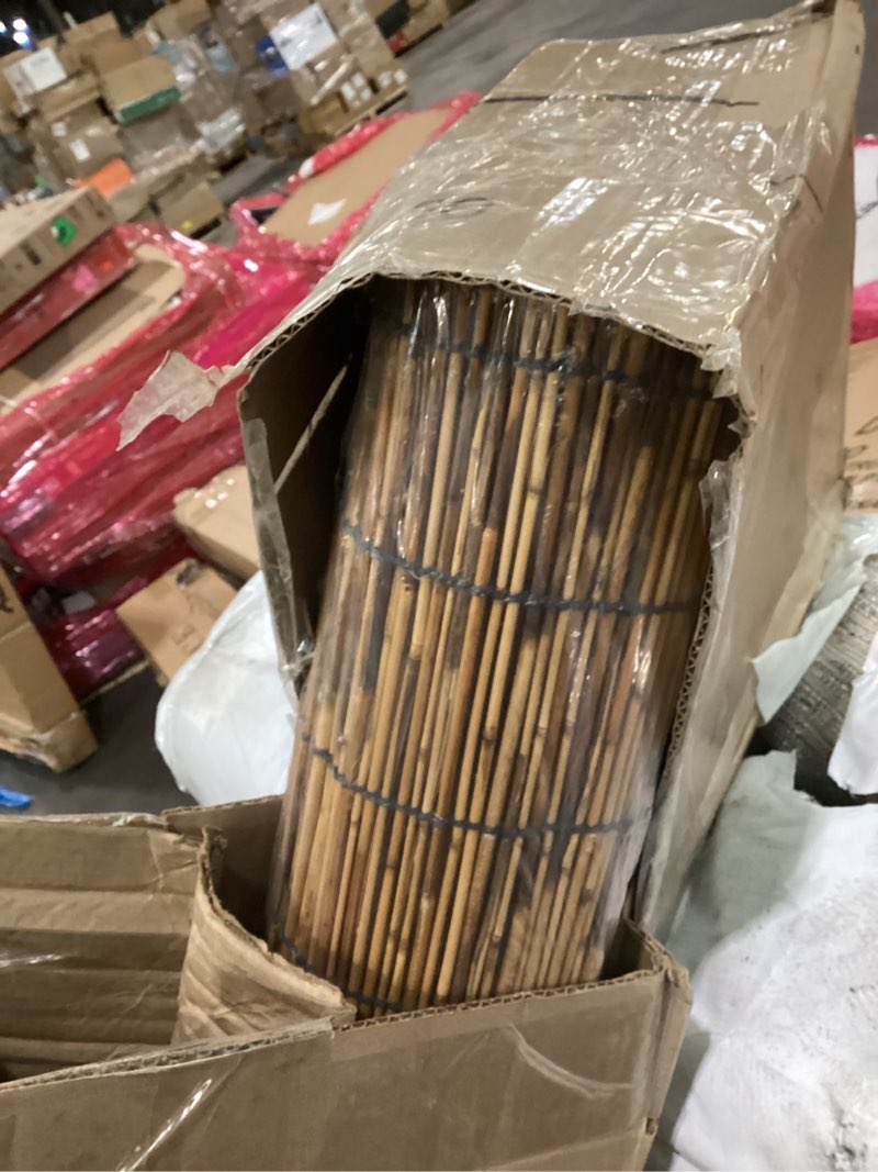 Condition photo showing New/Like New for BAYUE Reed Roller Blinds, 72x72in, Natural, Coffee, Window Shade with Lift, UV Protection, Light Filtering, Indoor, Outdoor, Rustic Retro Coffee 72"W x 72"H