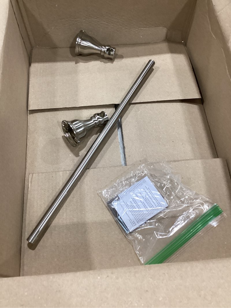 Condition photo showing As Is for moen preston collection brushed nickel 18-inch single bathroom towel bar, dn8418bn brushed nickel 18 inch 18" towel bar