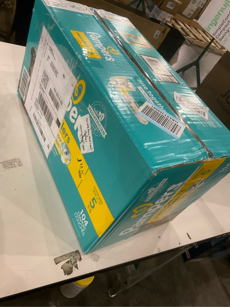 Condition photo showing New/Like New for Pampers Baby Diapers - Swaddlers - Size 5, 104 Count, Ultra Absorbent Disposable Infant Diaper Size 5 104