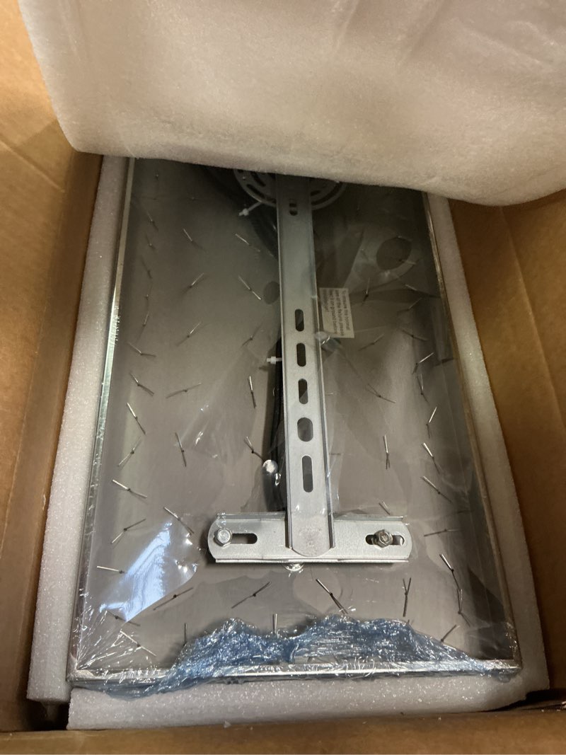 Condition photo showing New/Like New for Siljoy Modern Crystal Chandelier 6-Lights Rectangular Flush Mount Pendant Ceiling Light Fixture Rectangle K9 Crystal Raindrop Chandelier for Dining Living Room Kitchen Island L31.5'' x W10'' x H10' Chrome-ceiling L31.5"