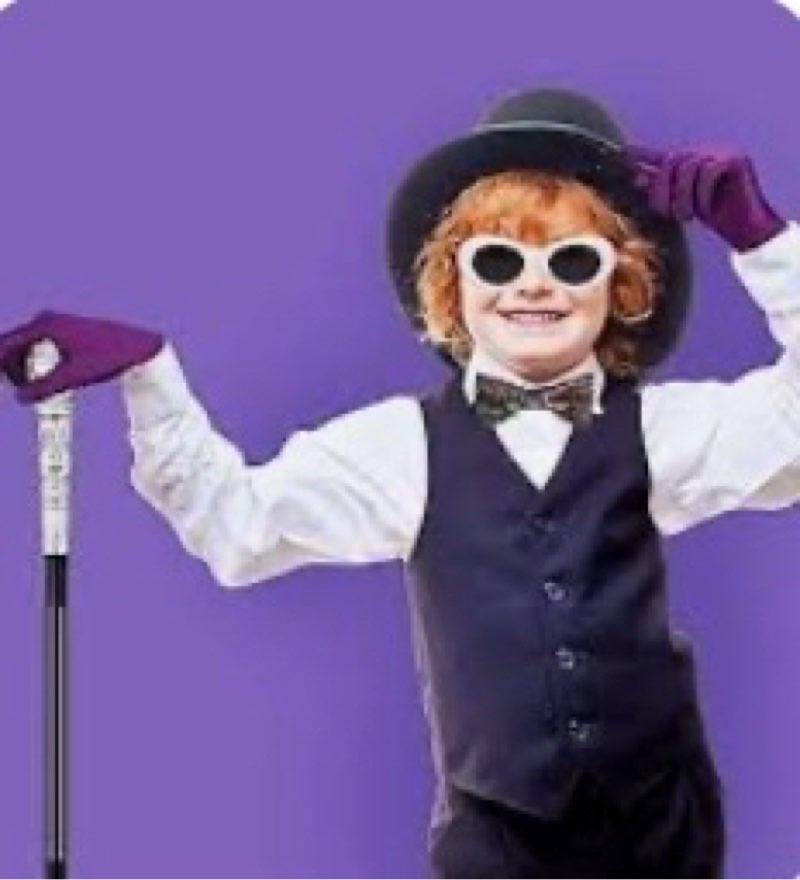 Kuscul 5 Pcs Men Costume Accessories Include Black Top Hat Bow Tie Walking Scepter Sunglasses Gloves