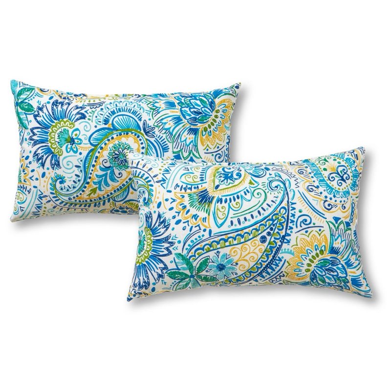 Kensington Garden 2pc 19"x12" Rectangular Outdoor Lumbar Pillows