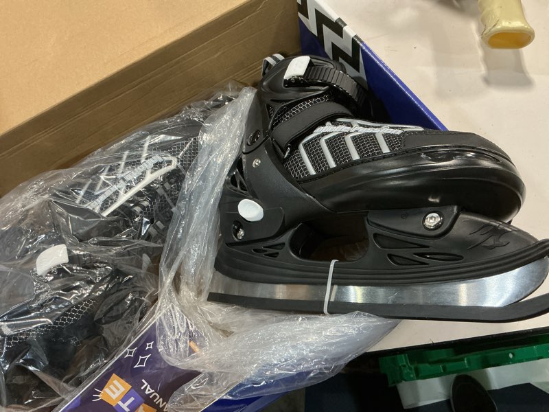 Condition photo showing Good Condition for Nattork Adjustable Kids Ice Skate for Boys Girls Adult, Soft Padding and Reinforced Ankle Support Ice Hockey Skates