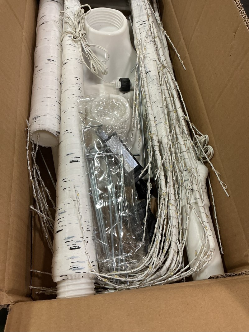 Condition photo showing Good Condition for 3 Pcs 4ft 6ft Lighted Birch Tree 8 Modes Christmas Artificial LED Warm White Lights Birch Tree for Indoor and Outdoor Home Decor Thanksgiving Holiday Decoration 3 4ft-300led, 6ft-400led